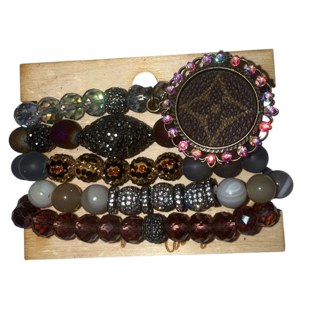 Jaded Gypsy Neutral Bracelet Set Upcycled
